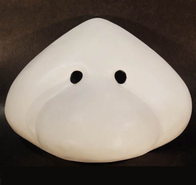 masque larvaire ovale f